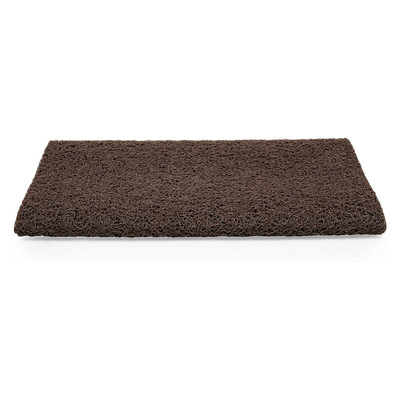 Camco Premium Wrap Around RV Step Rug with Looped PVC Material and Spring, Brown