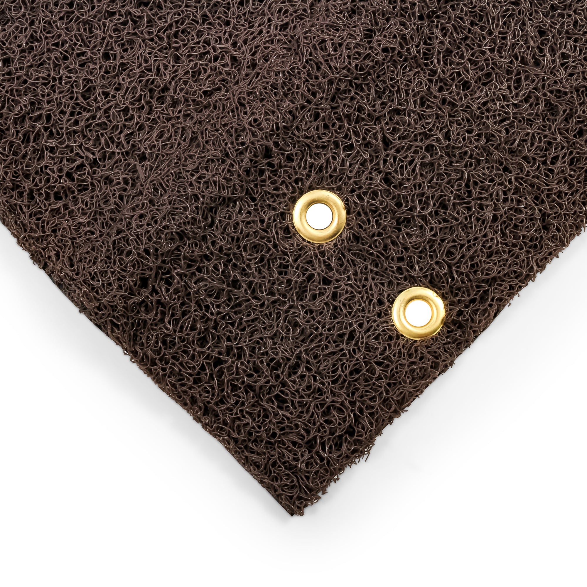 Camco Premium Wrap Around RV Step Rug with Looped PVC Material and Spring, Brown - VMInnovations