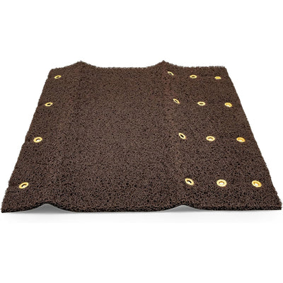 Camco Wrap Around RV Step Rug w/Looped PVC Material & Spring, Brown (Open Box) - VMInnovations
