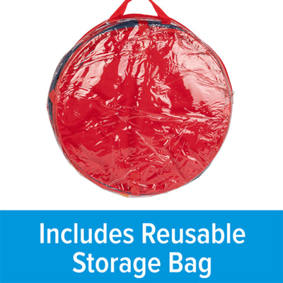 Camco Campsite Pop Up Utility Container with Liner and Zipper Close, Patriotic - VMInnovations
