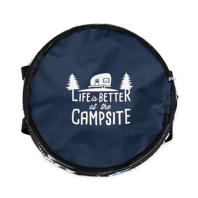 Camco Campsite Pop Up Utility Container with Liner and Zipper Close, Multicolor - VMInnovations