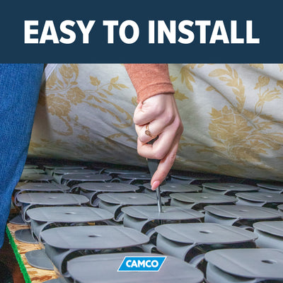 Camco RV Marine 100 Piece Screw Mounted Bed Spring Kit Covering 25 Square Feet - VMInnovations