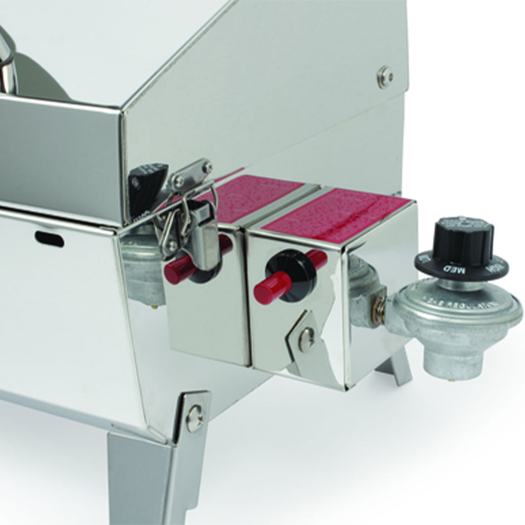 Camco  Grill-Stow N Go 125 Portable Propane Grill w/Temperature Gauge (Open Box) - VMInnovations