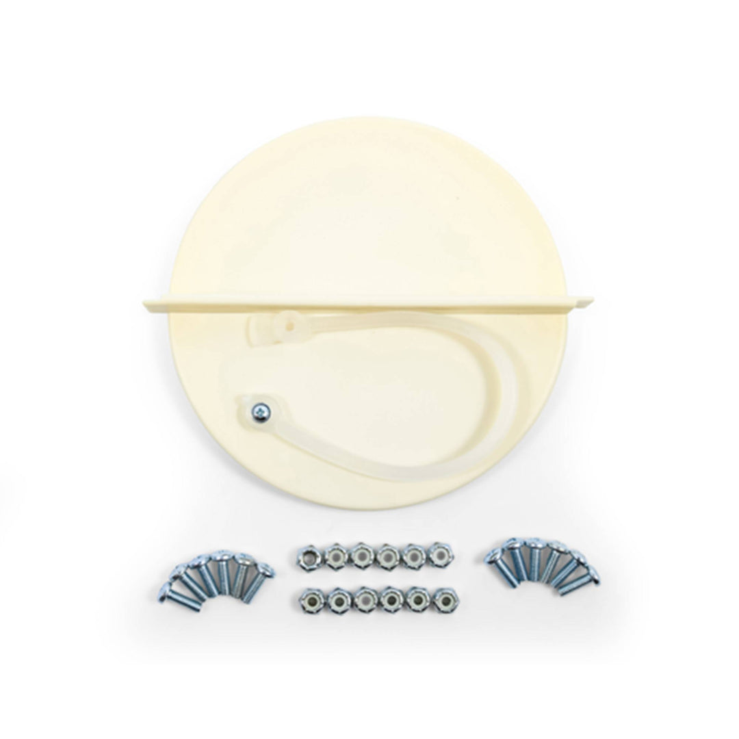 Camco Cap Kit Tank Cover with Caps and Lanyard for RV Propane, Beige (Open Box)