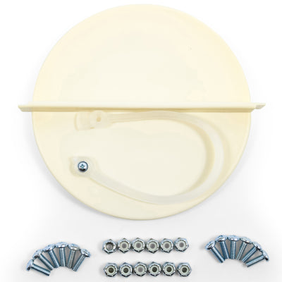 Camco Replacement Cap Kit Tank Cover with Caps and Lanyard for RV Propane, Beige - VMInnovations
