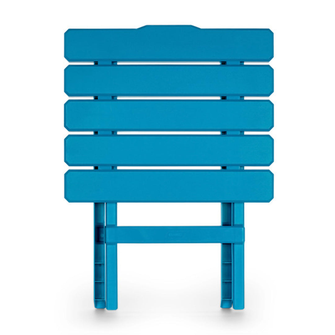 Camco Adirondack Folding Plastic Large Table, Indoor or Outdoor Use, Aqua (Used)