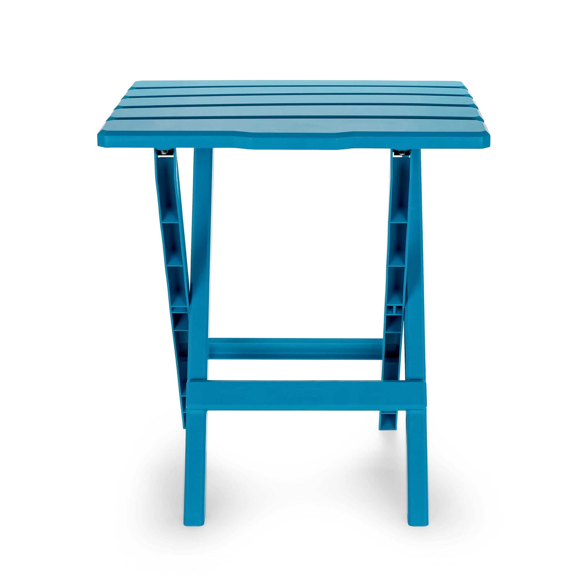 Camco Adirondack Style Folding Plastic Large Table, Indoor or Outdoor Use, Aqua - VMInnovations