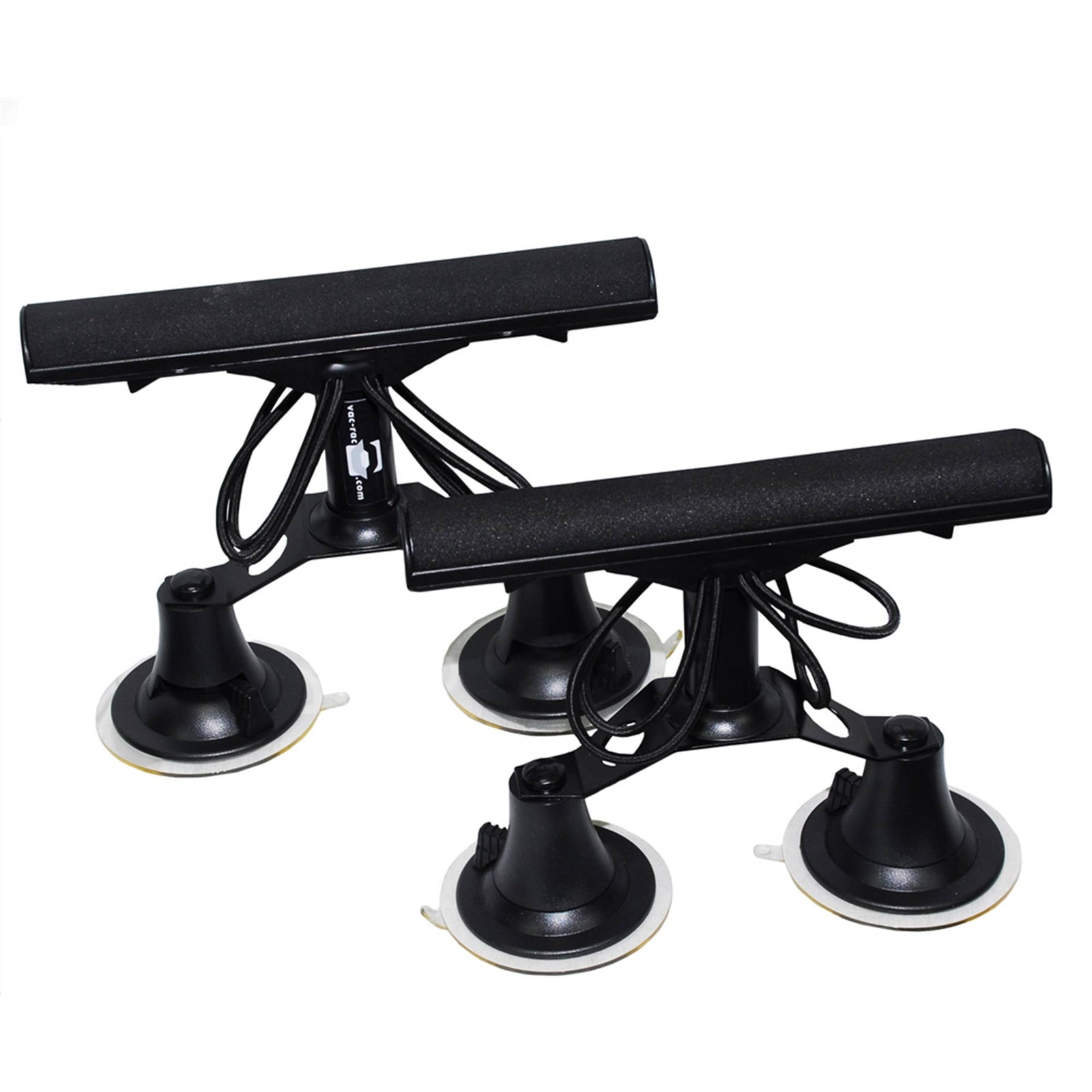 Vac Rac Quad Rack Fly Rod Mount Carrier Vacuum Suction Cup, Holds 4 Rods, Black - VMInnovations