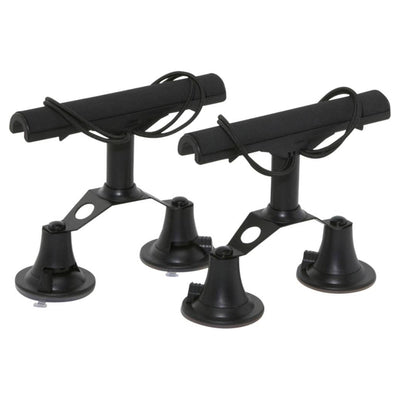 Vac Rac Quad Rack Fly Rod Mount Carrier Vacuum Suction Cup, Holds 4 Rods, Black - VMInnovations