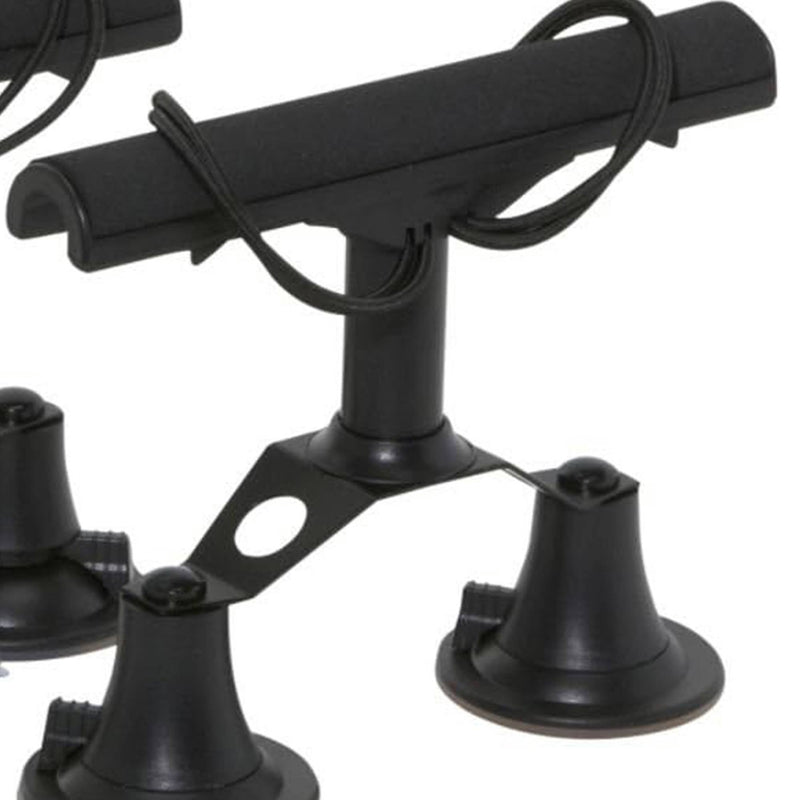 Vac Rac Quad Rack Fly Rod Mount Carrier Suction Cup, 4 Rods, Black (Open Box)