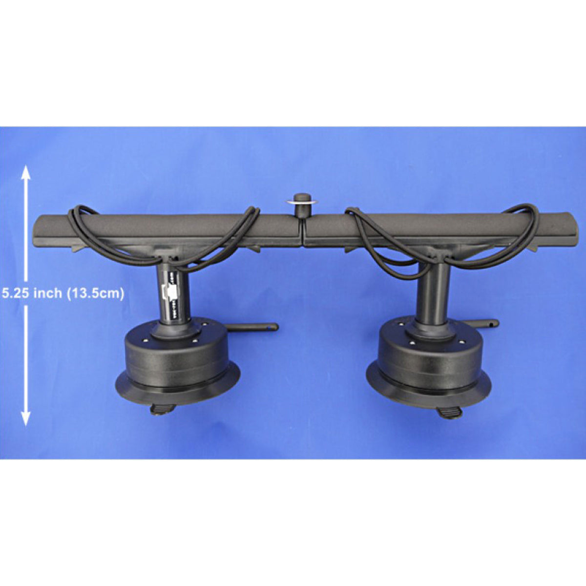 Vac Rac Pro Standard Vacuum Base T Bar Design Rod Rack Holds Up To 8 Rods, Black