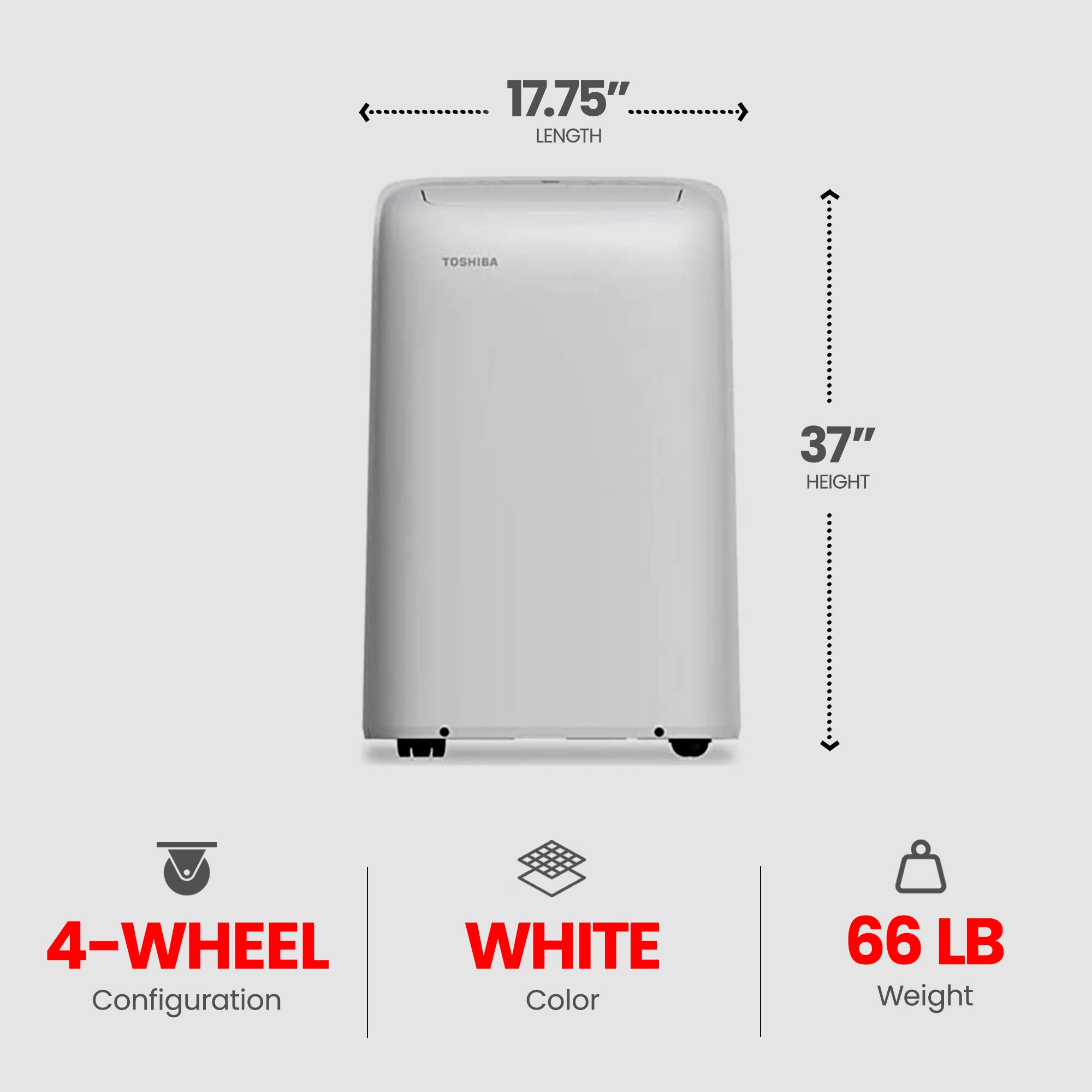 Toshiba 12000BTU Portable Electric Cord Air Conditioner (For Parts) - VMInnovations