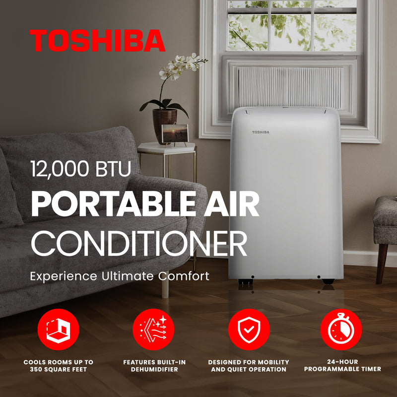 Toshiba 12000BTU Portable Electric Cord Air Conditioner (Certified Refurbished)