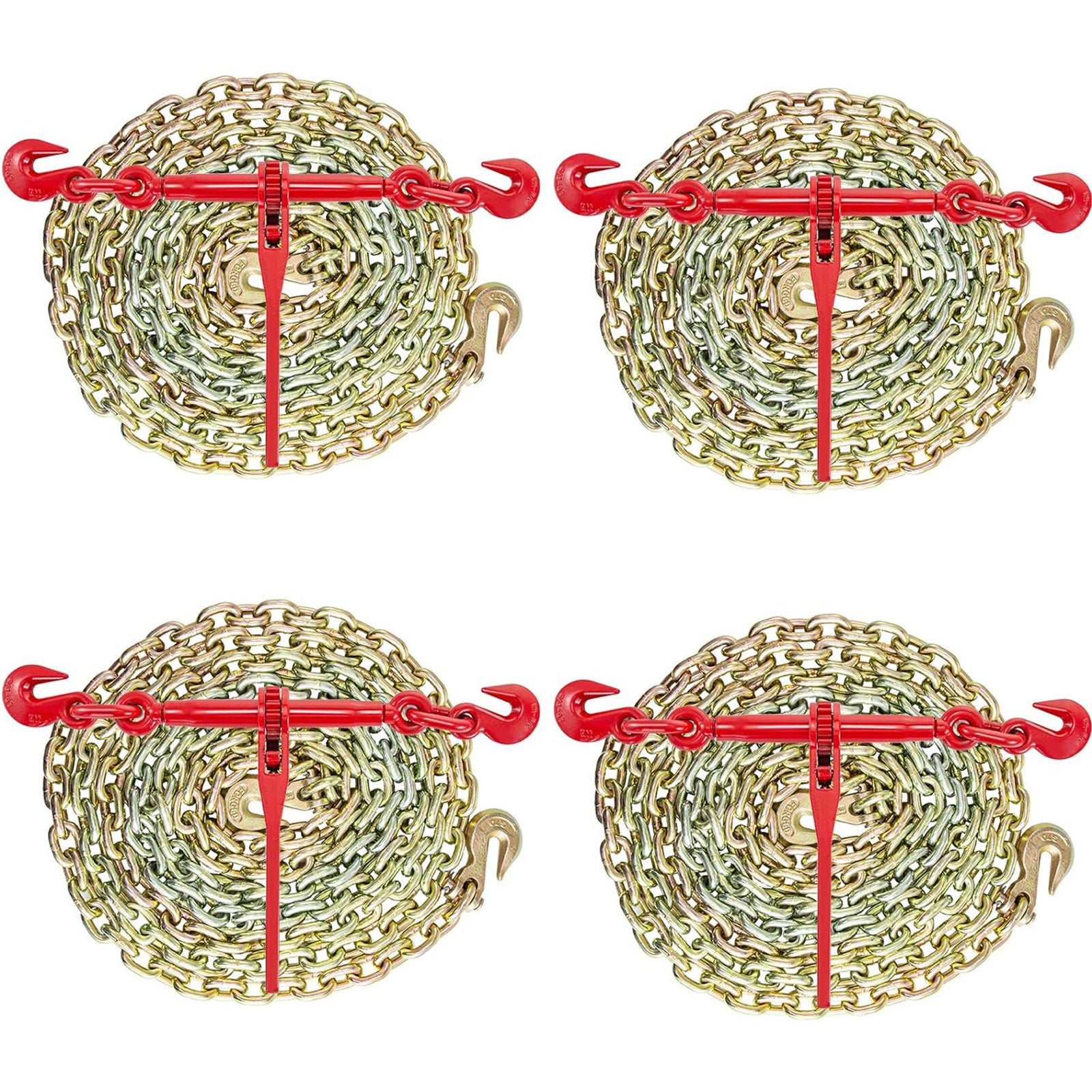 VEVOR Chains with Hooks for Truck, Tie Down, Hauling, Towing, Set of 4(Open Box) - VMInnovations