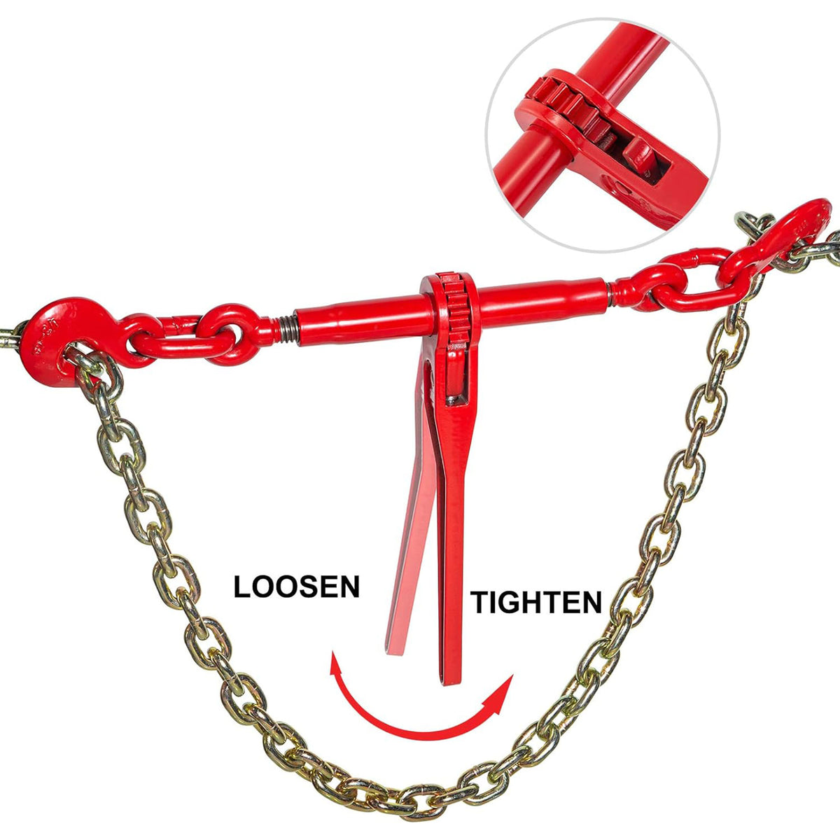VEVOR Chains & Binders with Hooks for Truck, Tie Down, Hauling, Towing, Set of 4 - VMInnovations