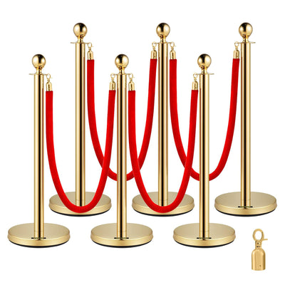 Vevor Velvet Ropes and Stanchion Post with Ball Top for Crowd Control Barriers - VMInnovations
