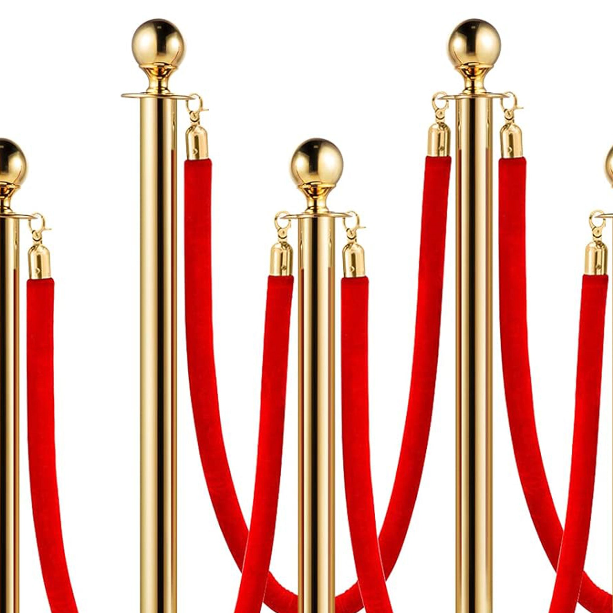 Vevor Velvet Ropes and Stanchion Post with Ball Top for Crowd Control Barriers - VMInnovations