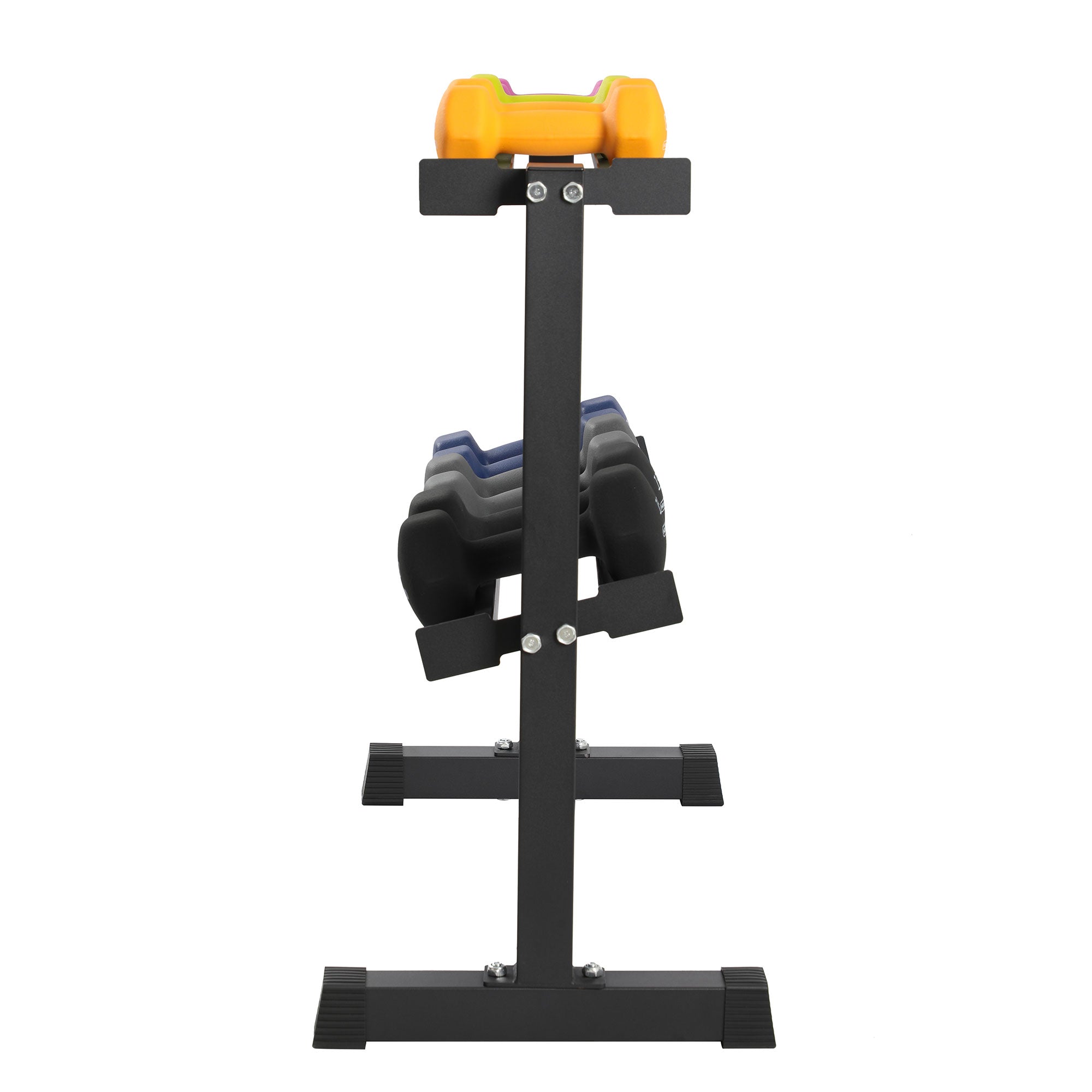 HolaHatha 106lb Neoprene Dumbbell Strength Training Weight Set w/Rack (Open Box) - VMInnovations