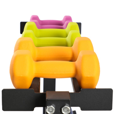 HolaHatha 106lb Neoprene Dumbbell Strength Training Weight Set w/Rack (Open Box) - VMInnovations