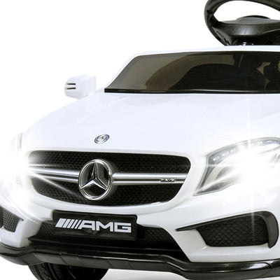 TOBBI 6 Volt Kids Electric Battery Powered Ride On Toy Mercedes Benz Car, White - VMInnovations