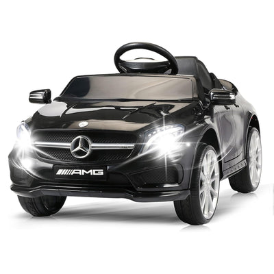 TOBBI 6 Volt Kids Electric Battery Powered Ride On Toy Mercedes Benz Car, Black - VMInnovations