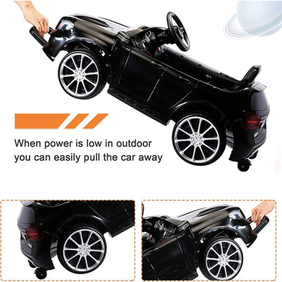 TOBBI 6 Volt Kids Electric Battery Powered Ride On Toy Mercedes Benz Car, Black - VMInnovations