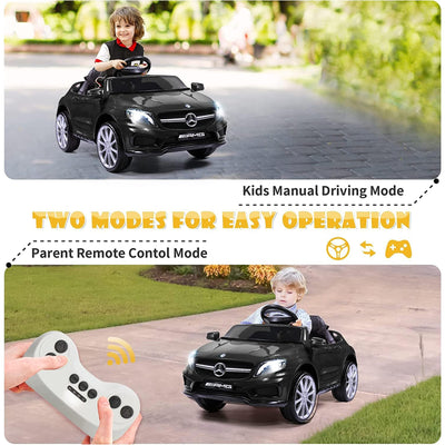 TOBBI 6 Volt Kids Electric Battery Powered Ride On Toy Mercedes Benz Car, Black - VMInnovations