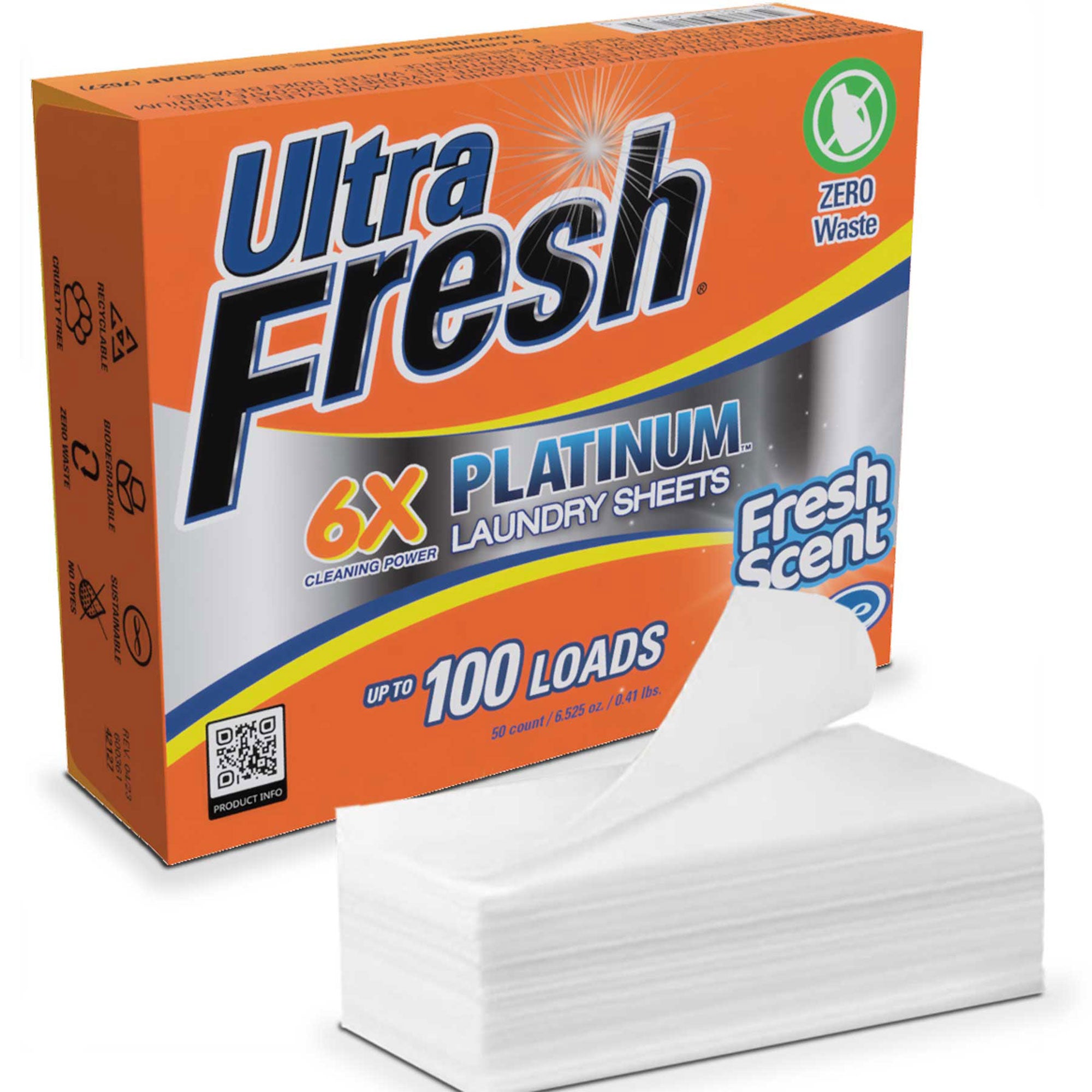 Ultra Fresh 6X Platinum Laundry Detergent & 2 Pack Platinum 6X Laundry Sheets