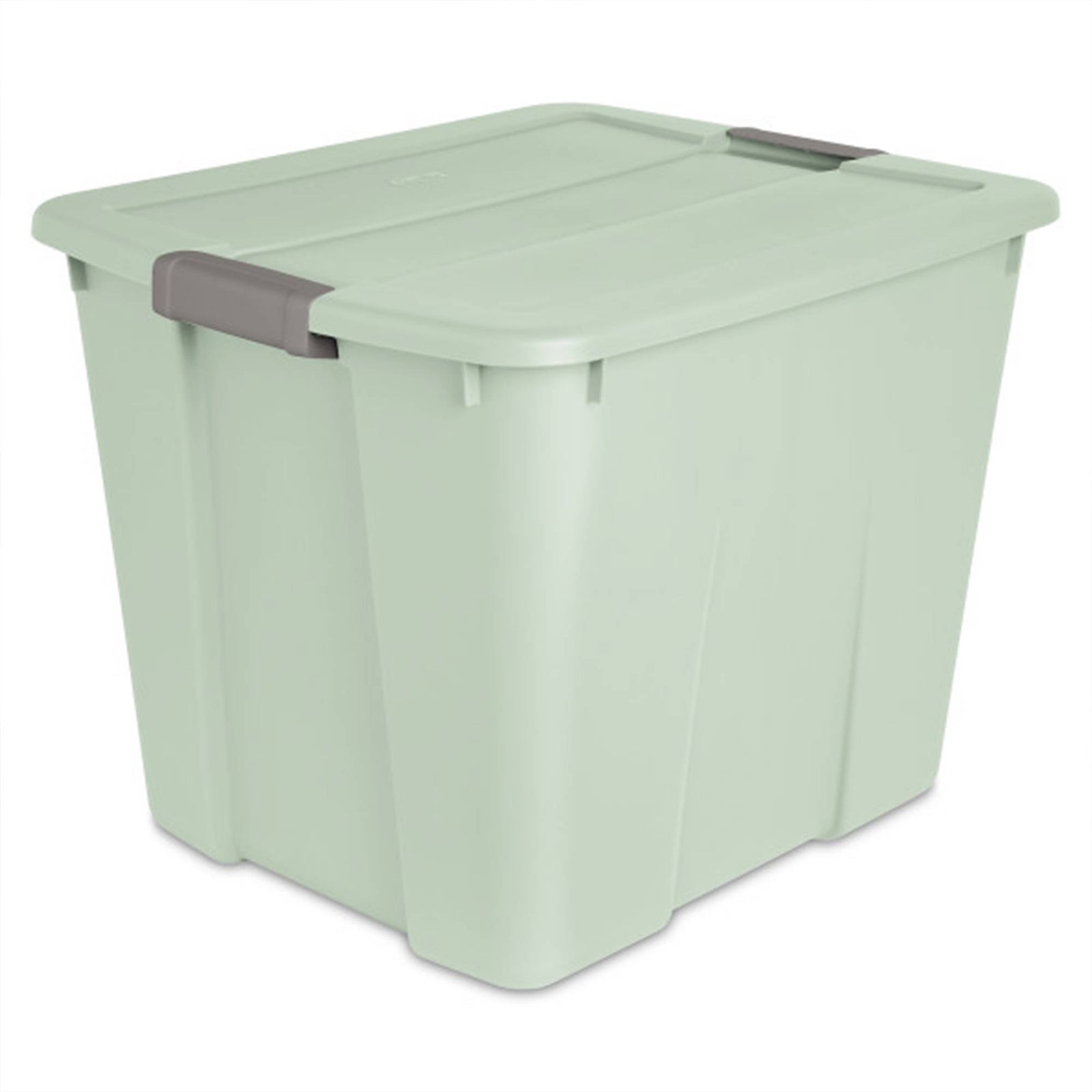 Sterilite 20 Gal Latch Tote Home Storage Organizer Bin w/ Handles, Mint, 12-Pack - VMInnovations