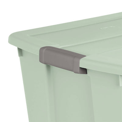 Sterilite 20 Gal Latch Tote Home Storage Organizer Bin w/ Handles, Mint, 24-Pack - VMInnovations