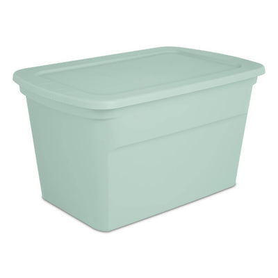 Sterilite 30 Gal Latch Tote with Handle for Home Storage, Mindful Mint (24 Pack) - VMInnovations