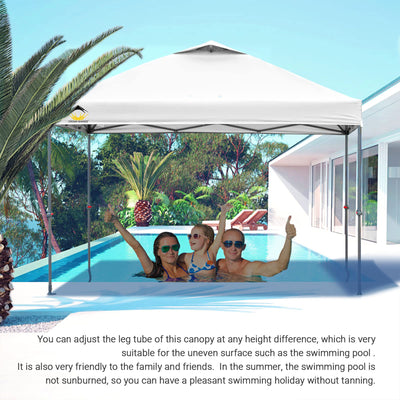 Crown Shades 10x10 Ft Instant Pop Up Shade Canopy w/Carry Bag, White (Used) - VMInnovations