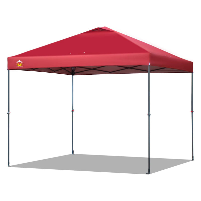 Crown Shades 10x10 Ft Instant Pop Up Shade Canopy & Carry Bag, Red (Used)