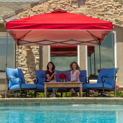 Crown Shades 10x10 Ft Instant Pop Up Shade Canopy & Carry Bag, Red (Used) - VMInnovations