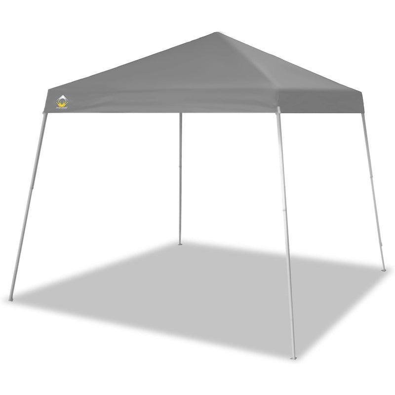 Crown Shades 10’x10’ Pop Up Folding Shade Canopy w/Bag, Grey (Open Box) (Used)