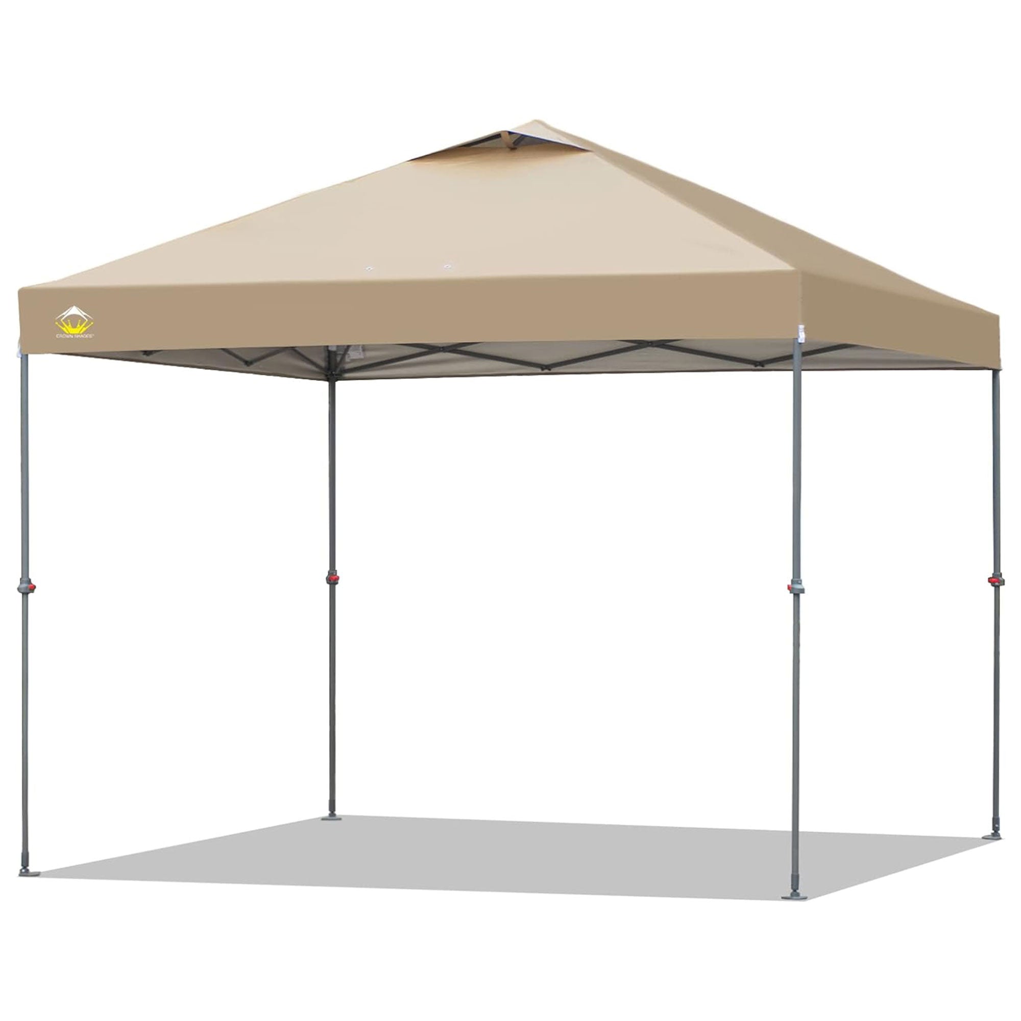 Crown Shades 10x10 Ft Instant Pop Up Shade Canopy & Carry Bag, Beige (Open Box) - VMInnovations