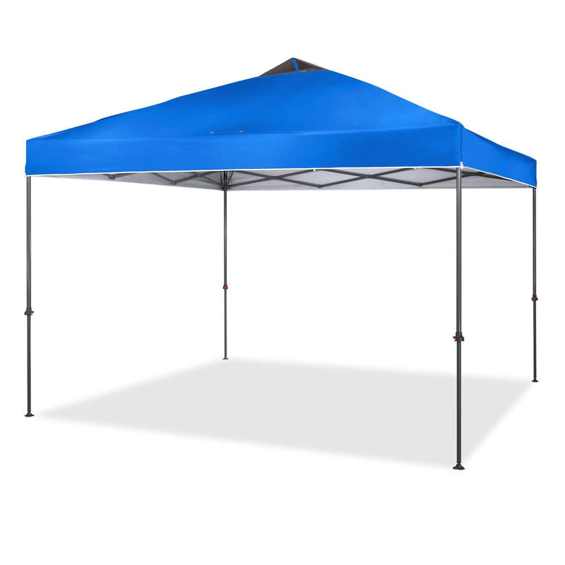 Crown Shades 10 x 10 Ft Pop Up Folding Shade Canopy w/Carry Bag, Blue (Open Box)