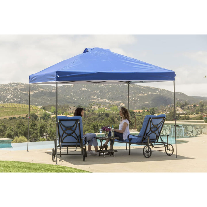 Crown Shades 10x10’ Instant Pop Up Folding Canopy & Carry Bag,Blue (Used)