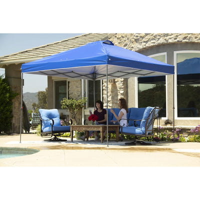 Crown Shades 10x10’ Instant Pop Up Folding Canopy & Carry Bag,Blue (Used)