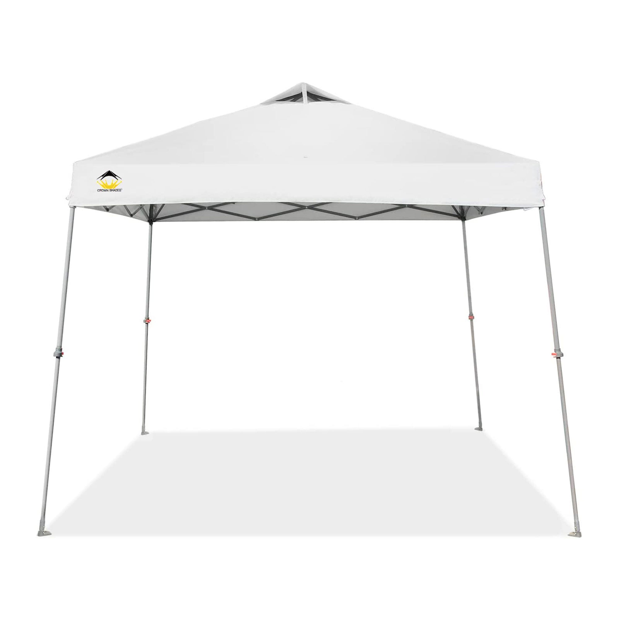 Crown Shades 11' x 11' Base 9' x 9' Top Instant Pop Up Canopy, White (Open Box)
