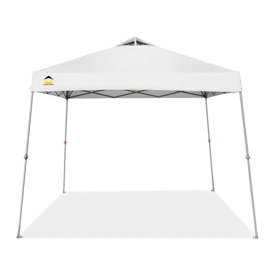 Crown Shades 11' x 11' Base 9' x 9' Top Instant Pop Up Canopy, White (Open Box)