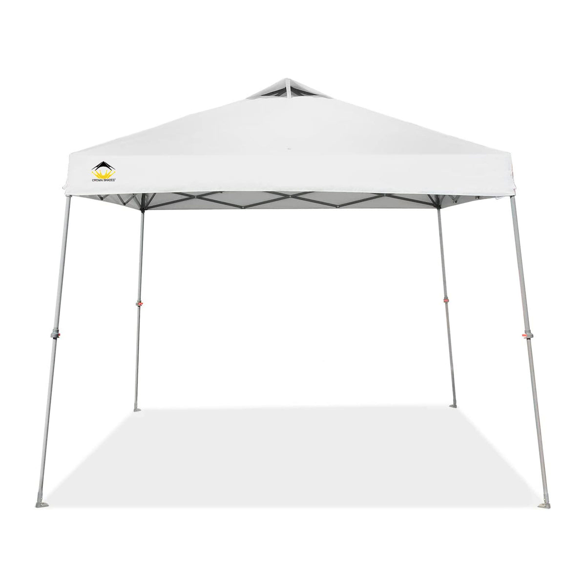 Crown Shades 11' x 11' Base 9' x 9' Top Instant Pop Up Canopy, White (Open Box)