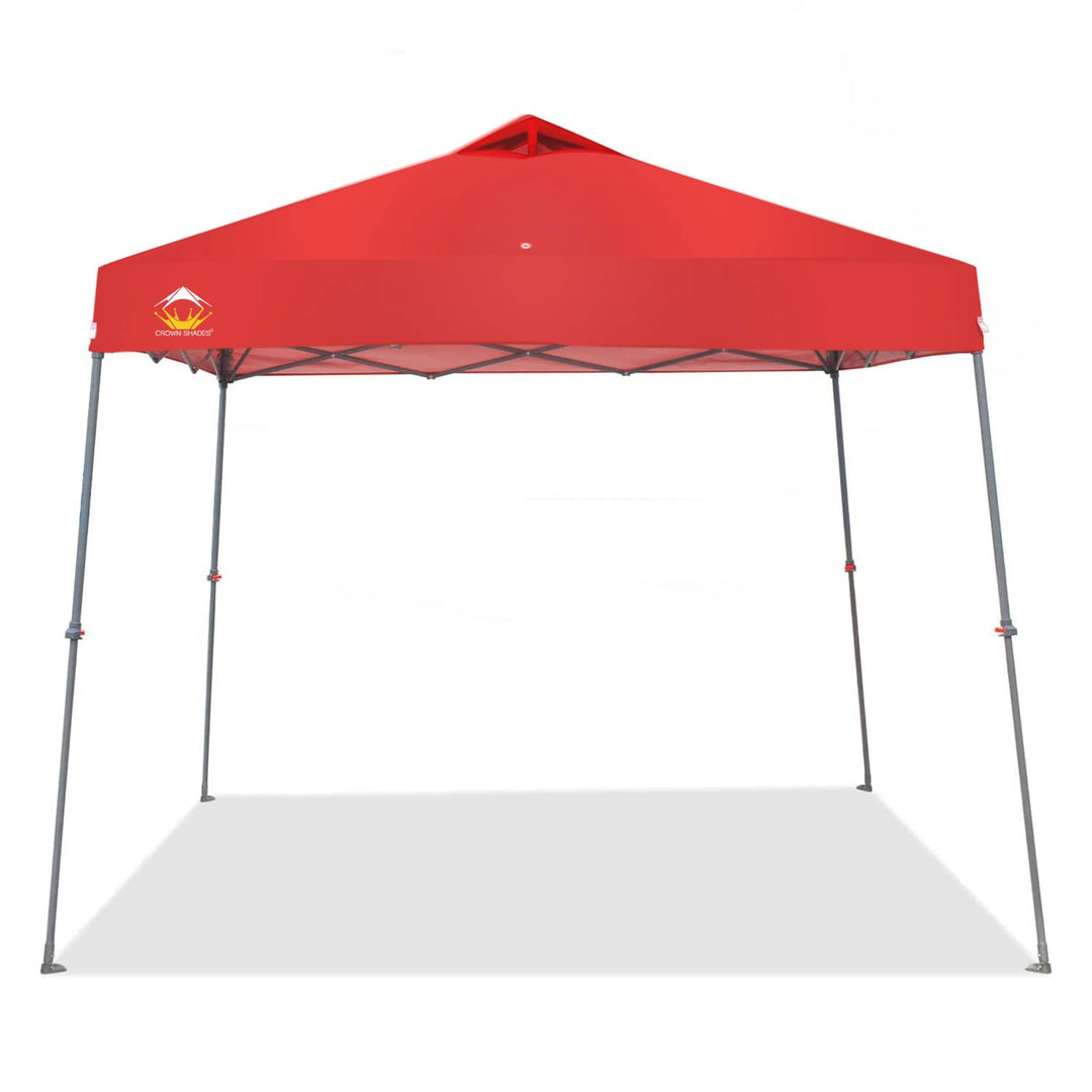 Crown Shades 11' x 11' Base 9' x 9' Top Canopy w/Carry Bag, Red(Open Box) (Used)