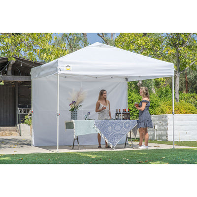 Crown Shades 10' x 10' Instant Pop-Up Canopy w/Sidewalls, White (Used)