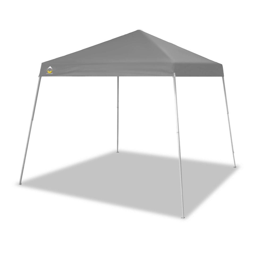 Crown Shades 10' x 10' Base 8'x 8' Canopy w/Carry Bag, Gray, Open Box (Used)