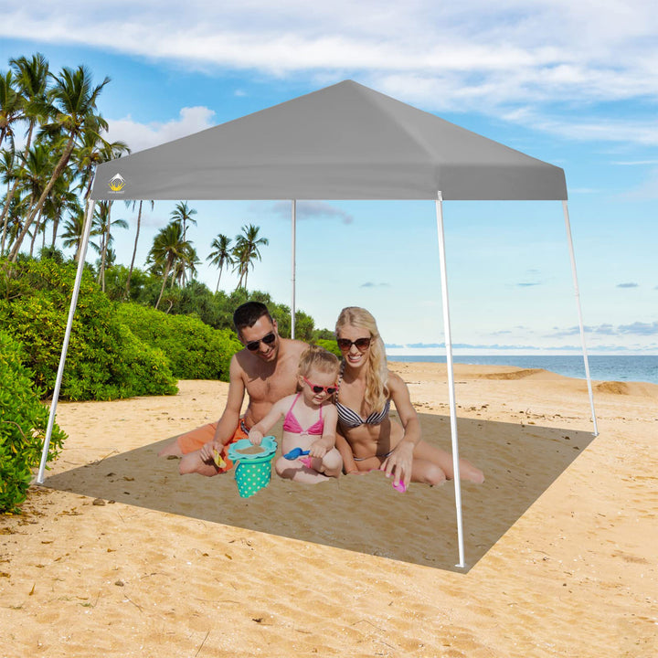 Crown Shades 10' x 10' Base 8'x 8' Canopy w/Carry Bag, Gray, Open Box (Used)