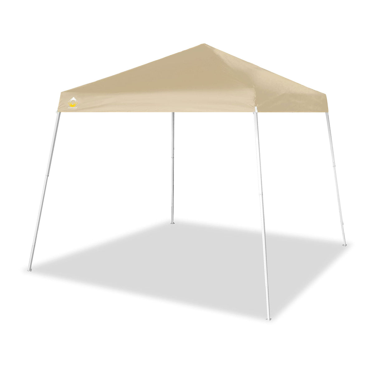 Crown Shades 10x10'' Base 8x8' Top Pop Up Canopy w/Carry Bag, Beige (Open Box)