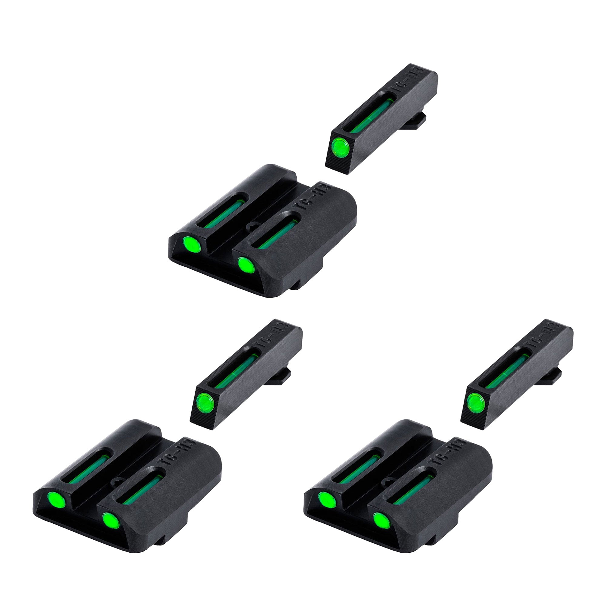 TruGlo TFO Tritium Fiber Optic Sight Accessories, Glock 17/17L & More (3 Pack)