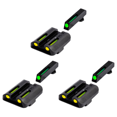 TruGlo TFO Tritium Fiber Optic Gun Sight Set, Fits Glock 17/17L Models (3 Pack)
