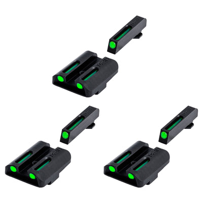 TruGlo TFO Tritium Fiber Optic Handgun Sight for Glock Models and More (3 Pack)